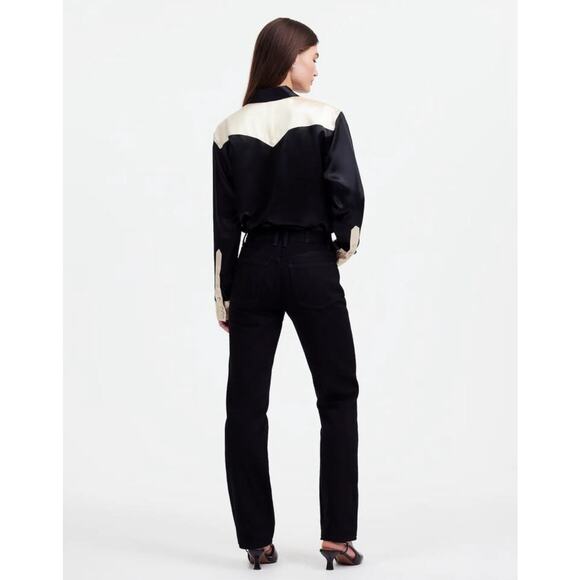 NWT Alexa Chung for Madewell High-Rise Straight Jean in Outridge Wash Size 27 - Picture 3 of 10